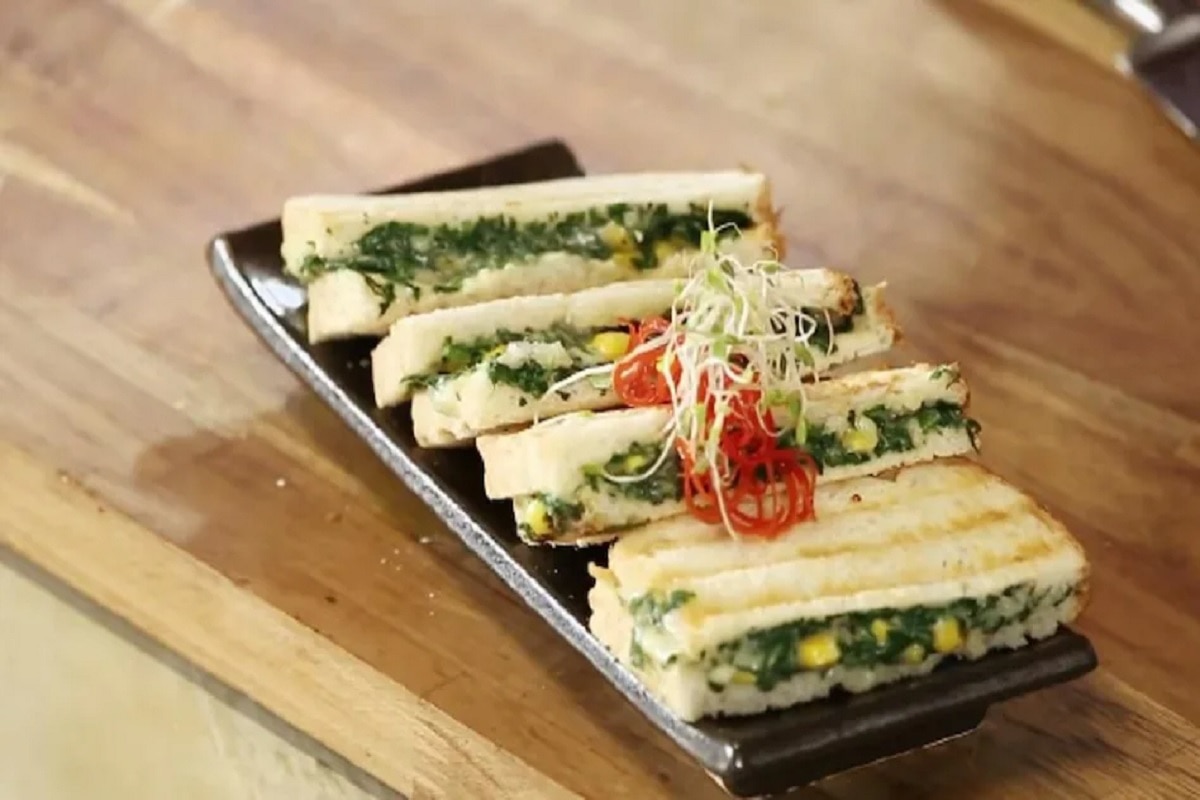 Corn Palak Sanwich