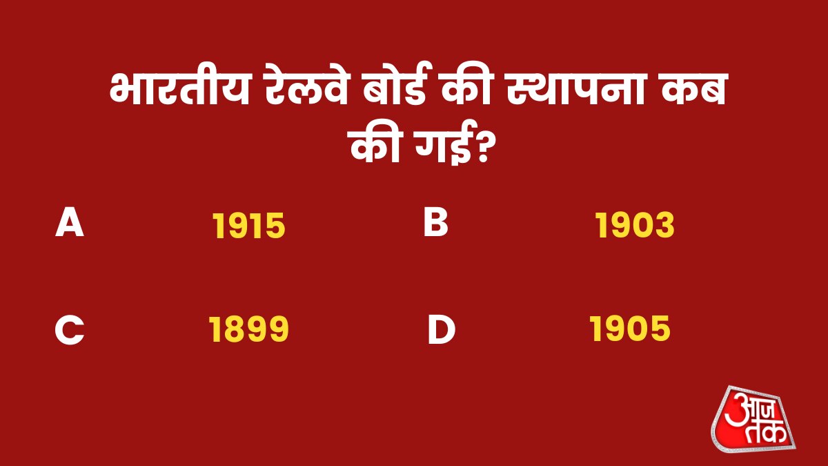 भारतीय रेलवे बोर्ड की स्थापना कब की गई?