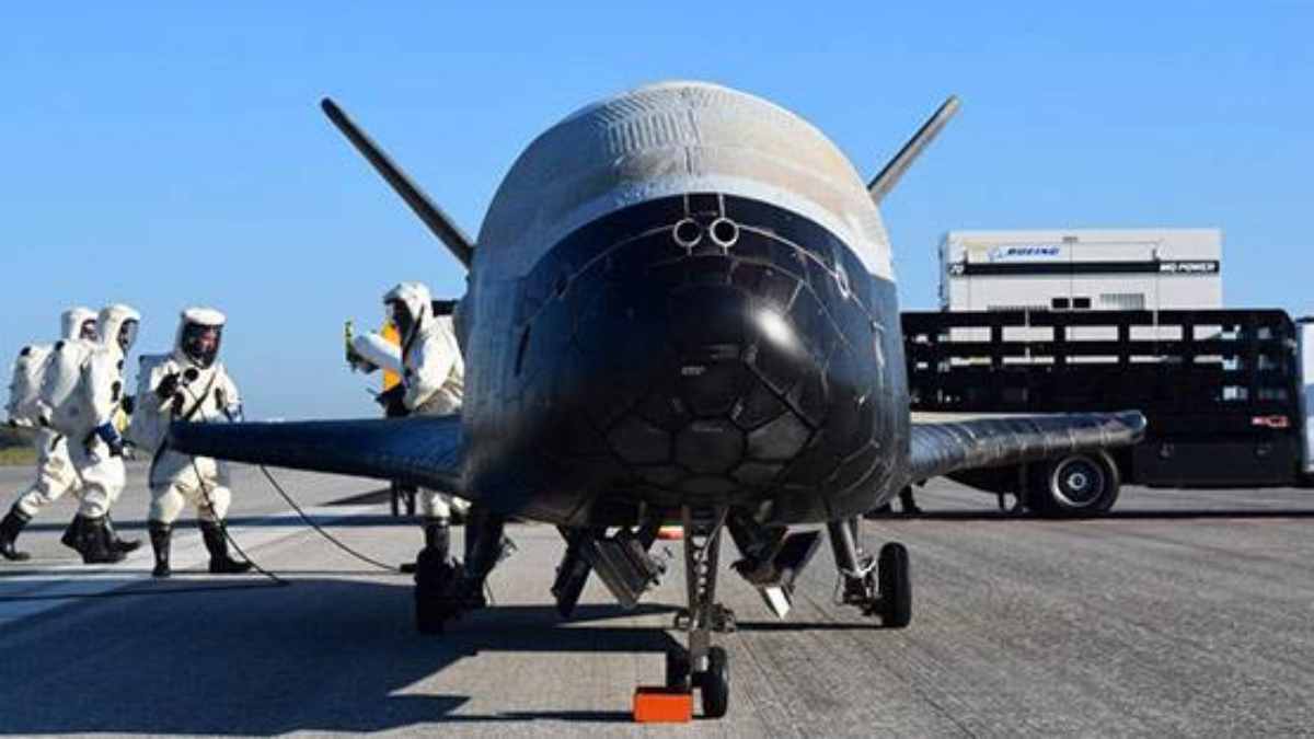 X-37B space plane lands