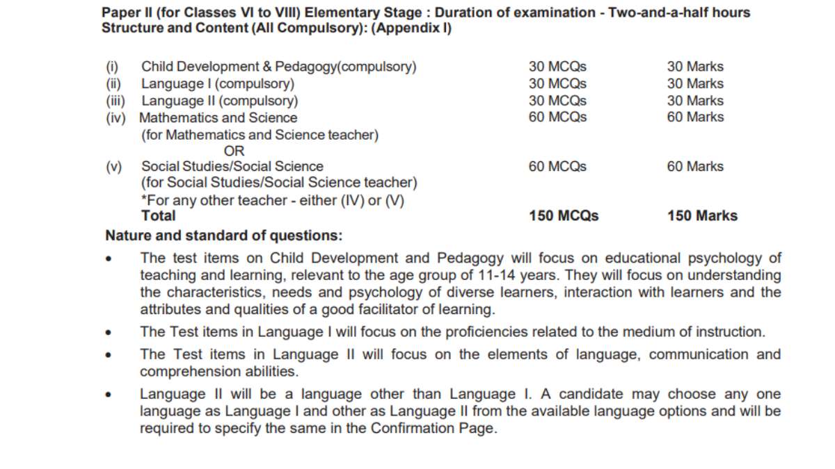 CTET Exam 2022, CTET Syllabus d