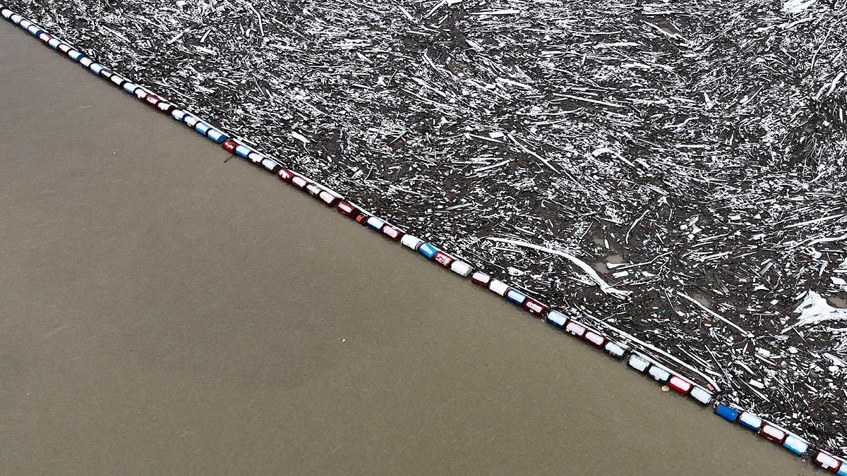 Bosnia Drina River Garbage