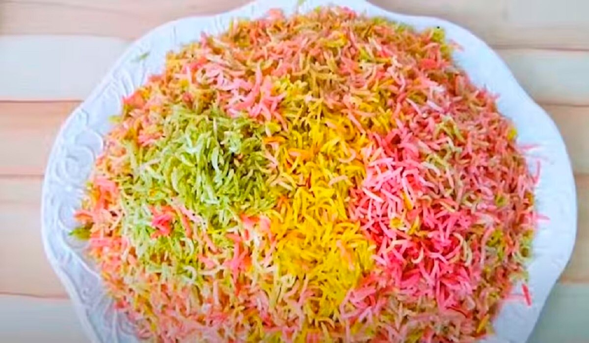 Colourful rice: 