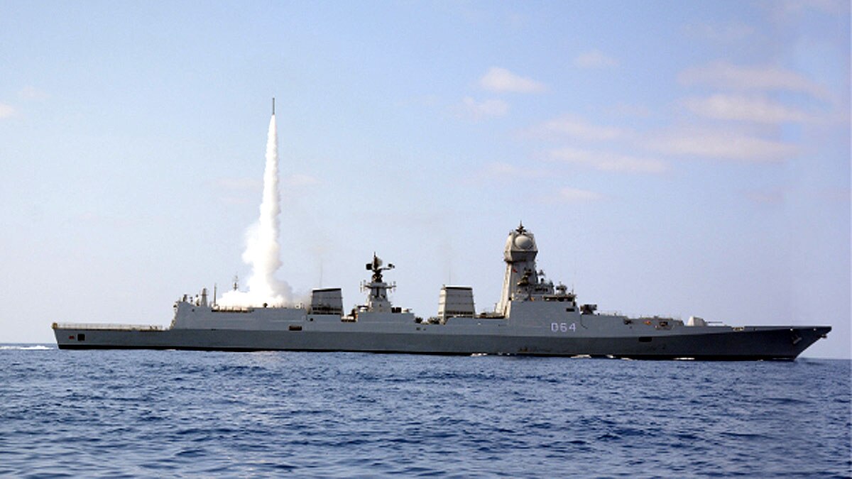 Indian Navy MRSAM Firing