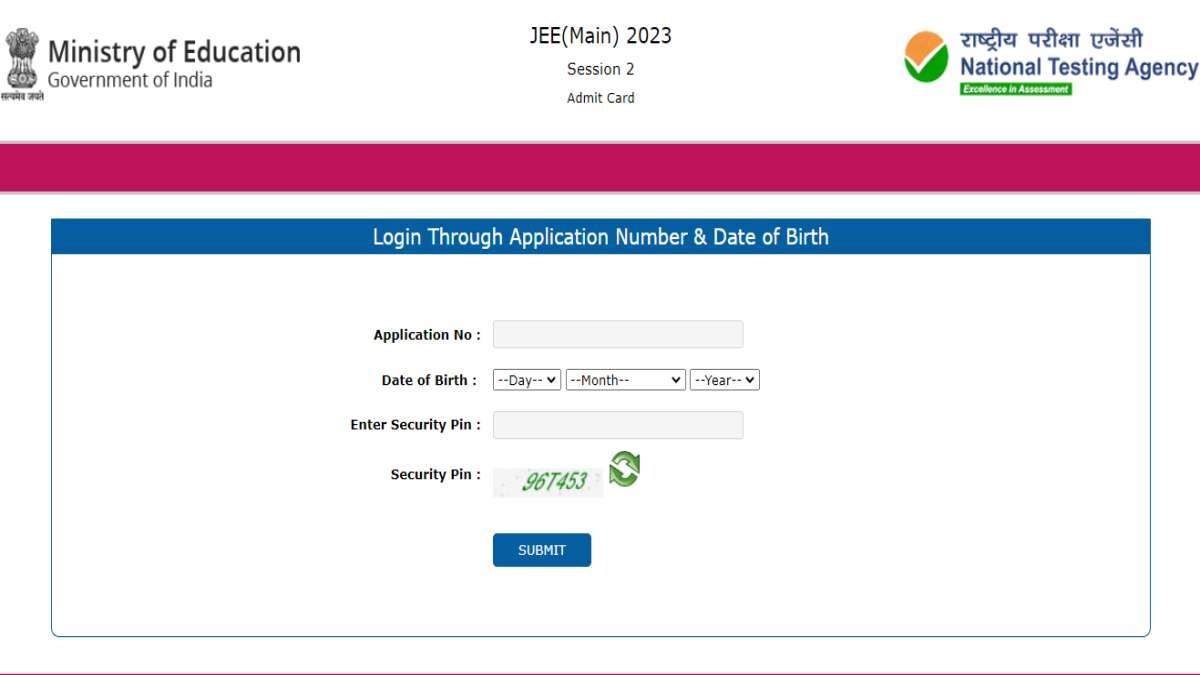 JEE Main 2023 Admit Card 2