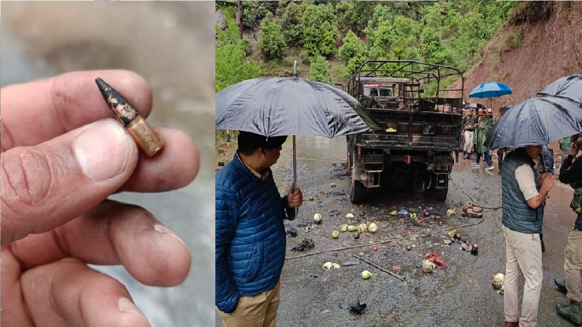 घटनास्थल पर मौजूद जवान और अधिकारी.