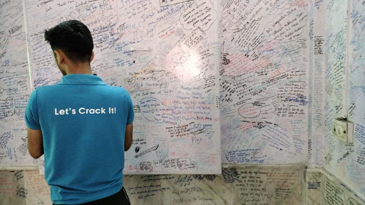 NEET JEE aspirants write wishes on temple wall 6