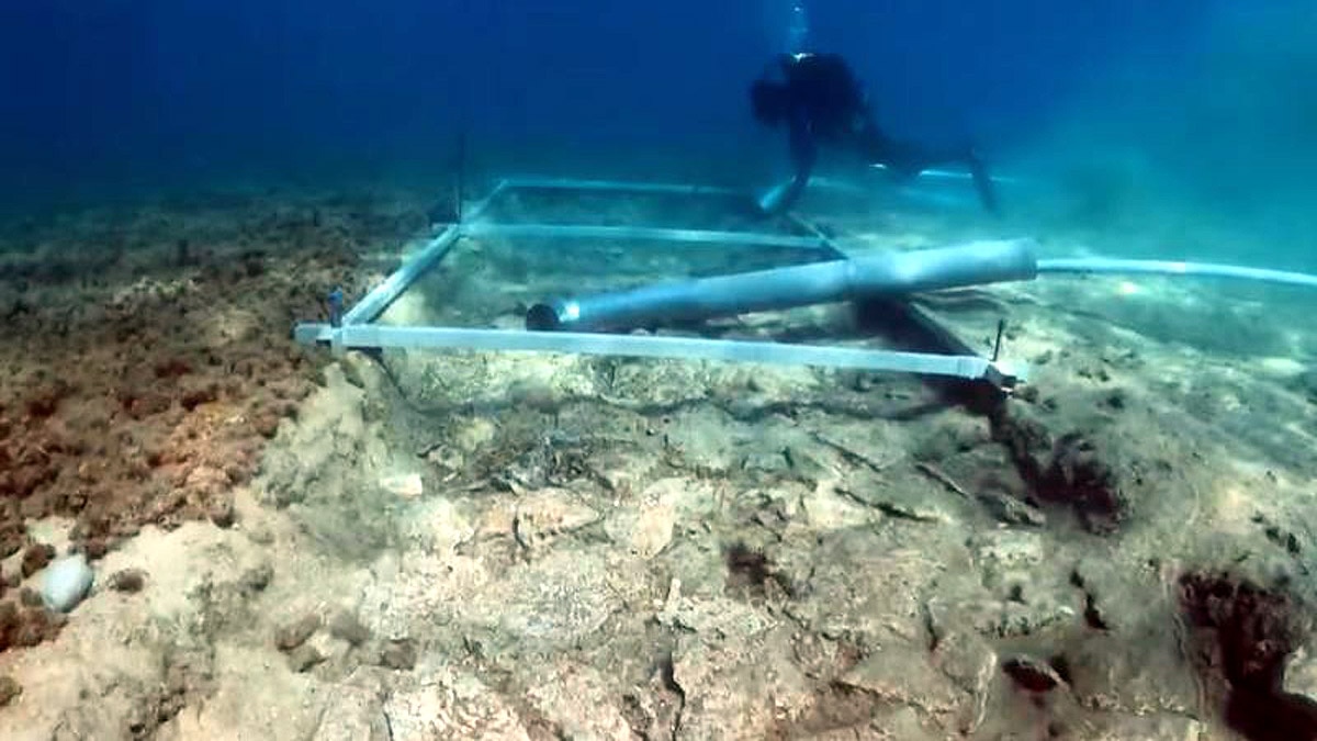 7000 Year old Road in ocean