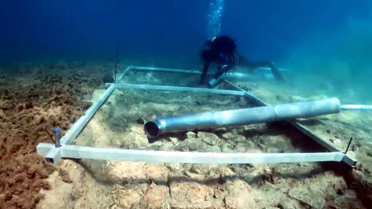 7000 Year old Road in ocean