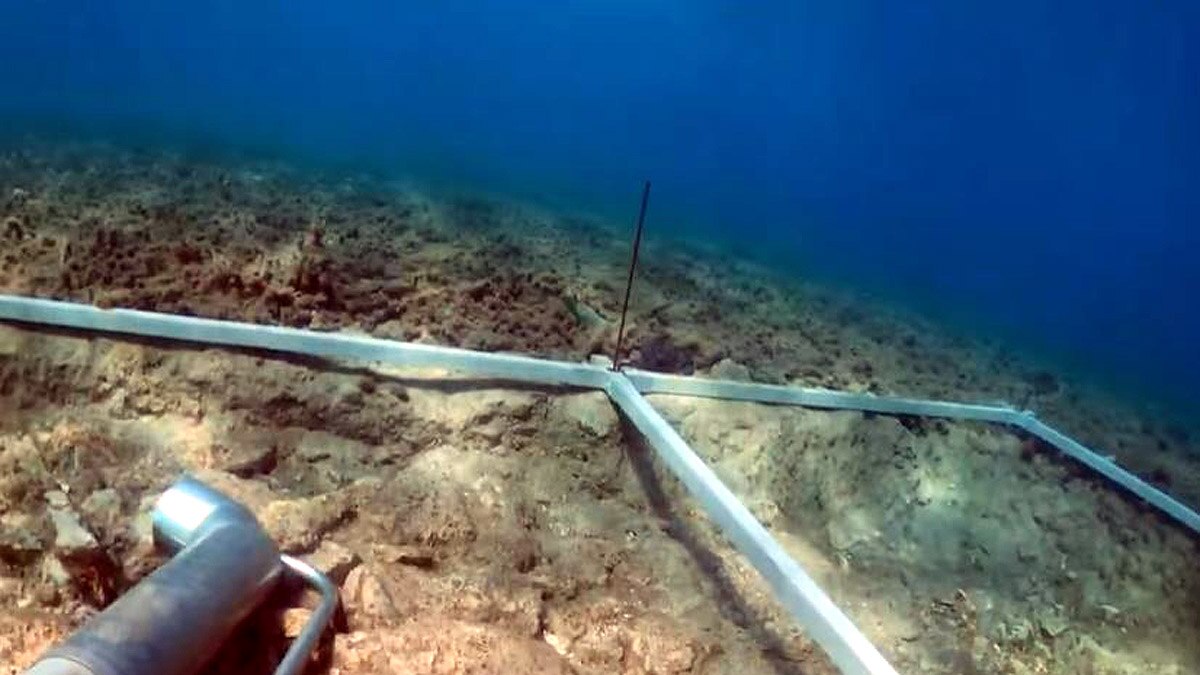 7000 Year old Road in ocean