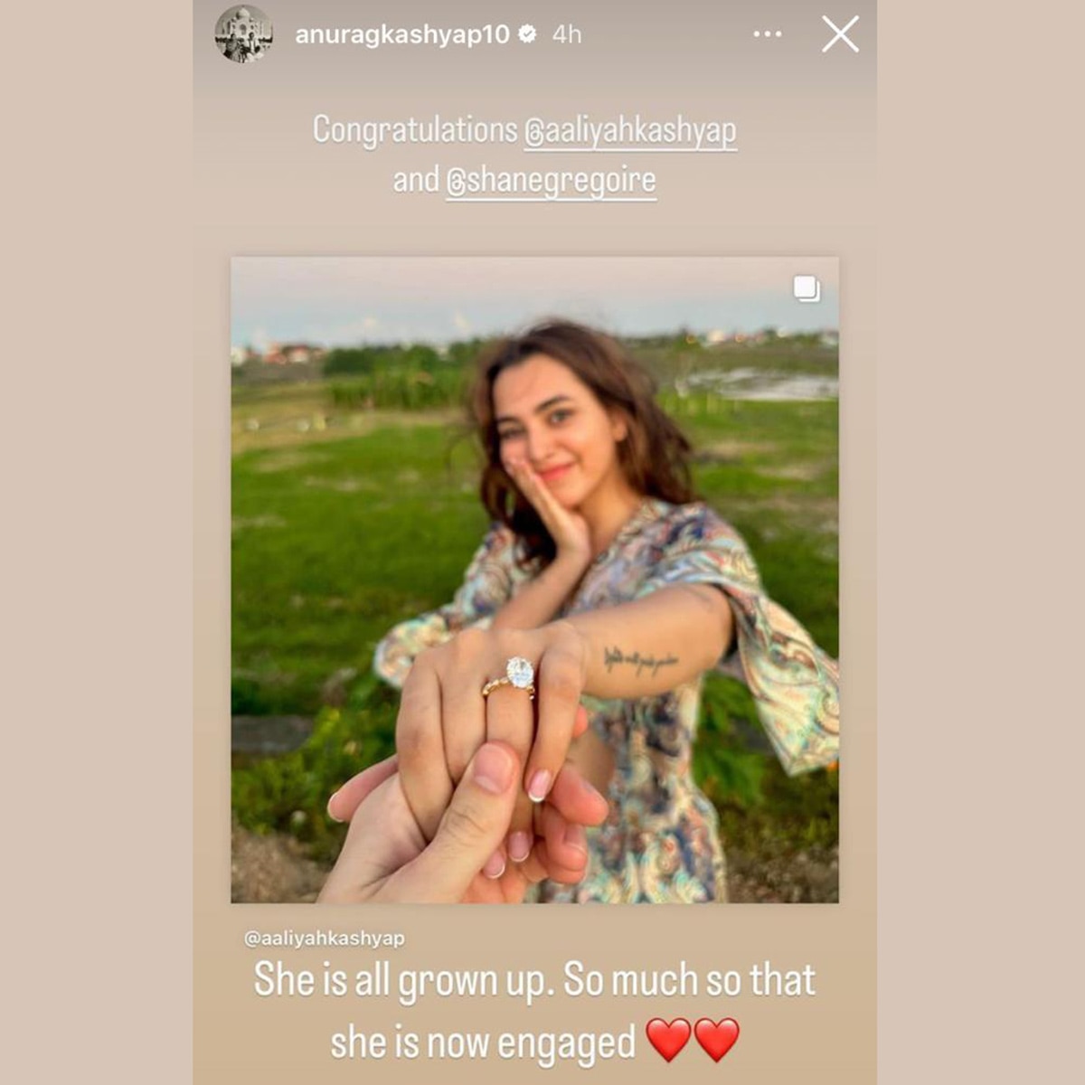 शेन ग्रेगोइरे, आलिया कश्यप