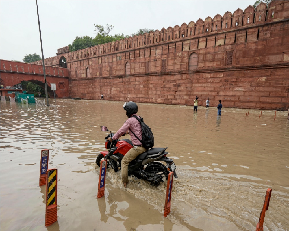 Flood Water Near Red Fort (Pic Credit: PTI)