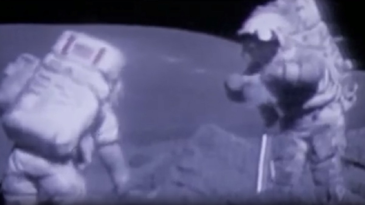 first step on the moon