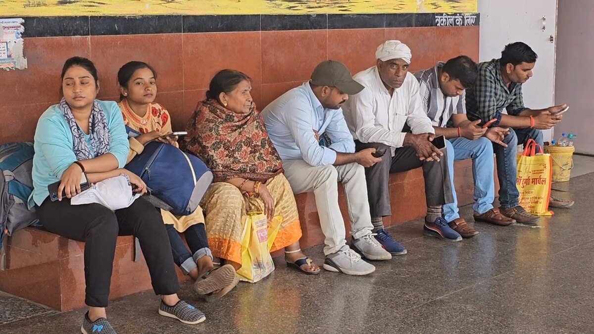 Passenger waiting for trains