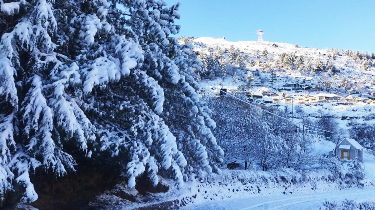 snowfall in gangotri