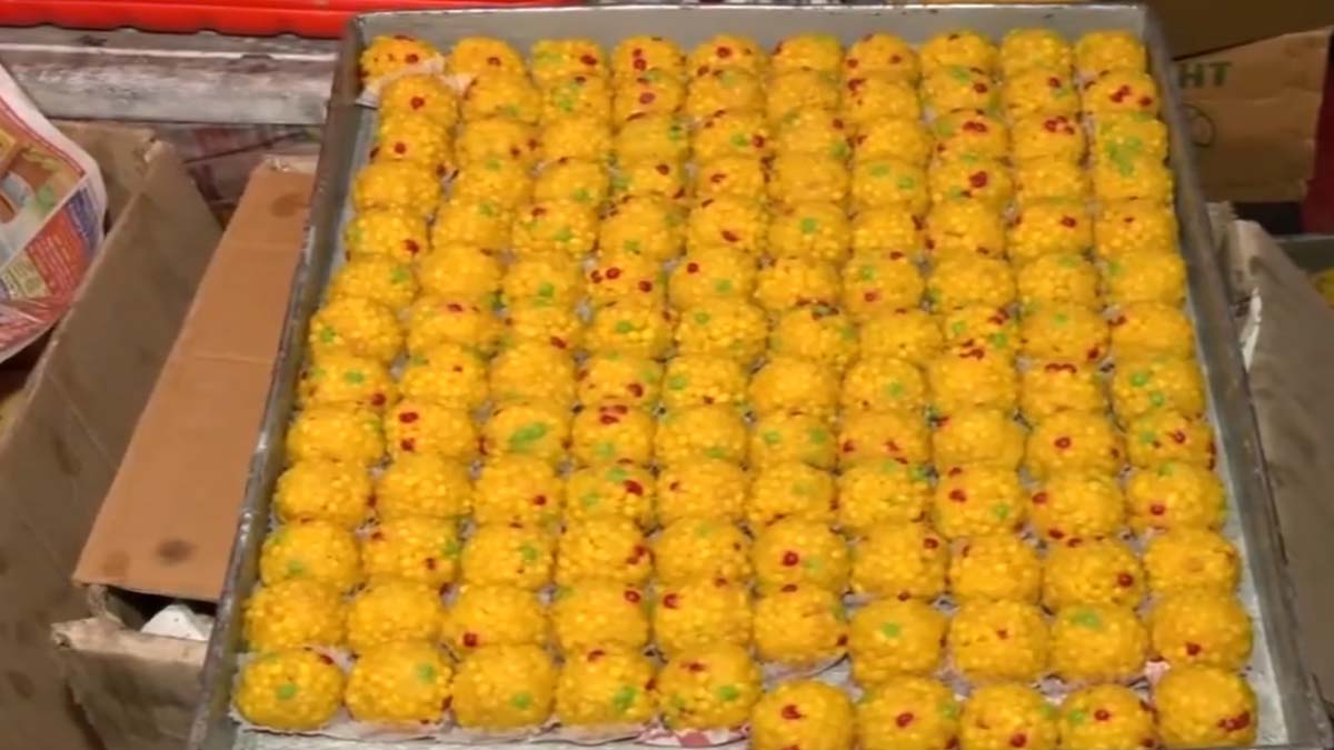 'Ladoos' brought to Congress headquarters in Delhi as the party is all set for election results in Chhattisgarh, Rajasthan, Madhya Pradesh and Telangana