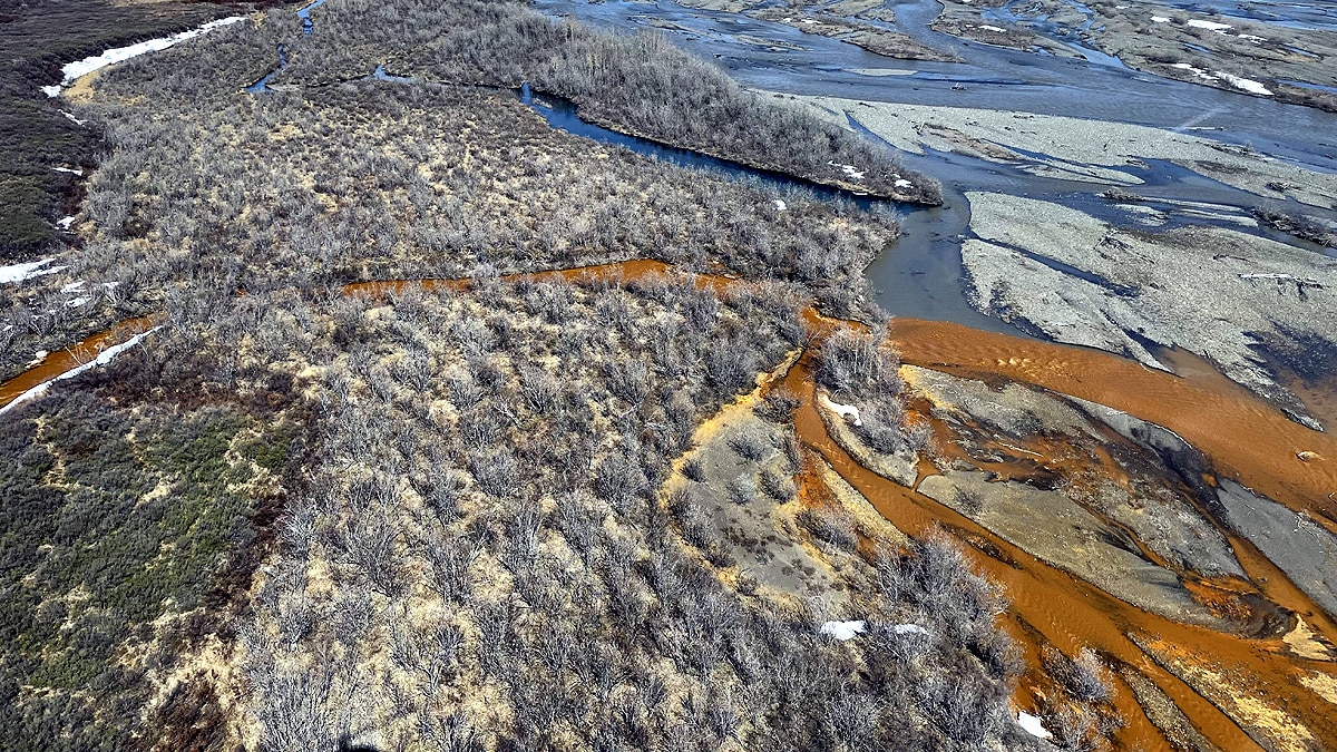 Alaska River Turns Orange