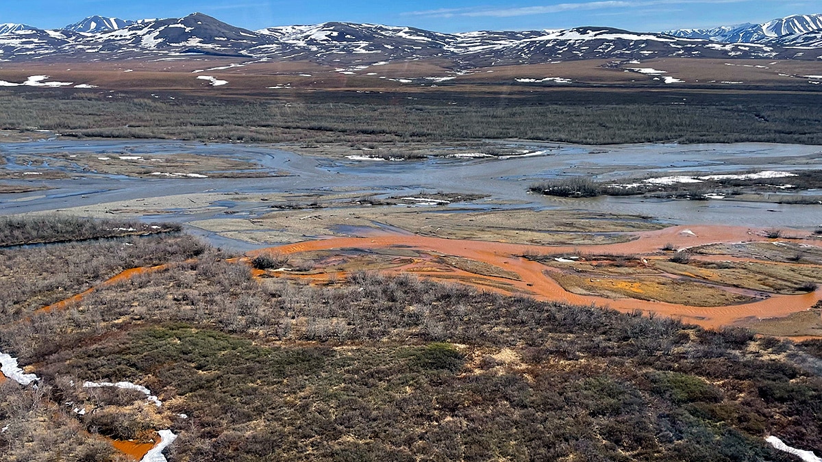 Alaska River Turns Orange
