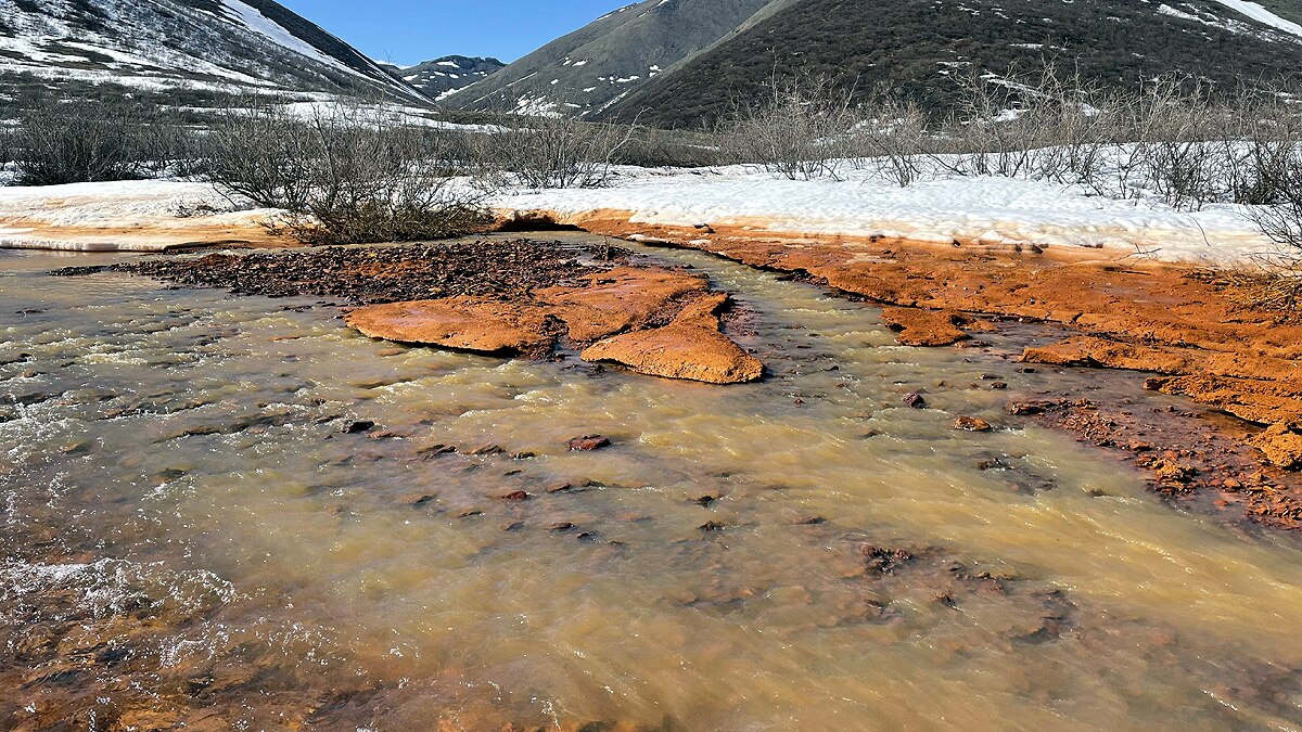 Alaska River Turns Orange