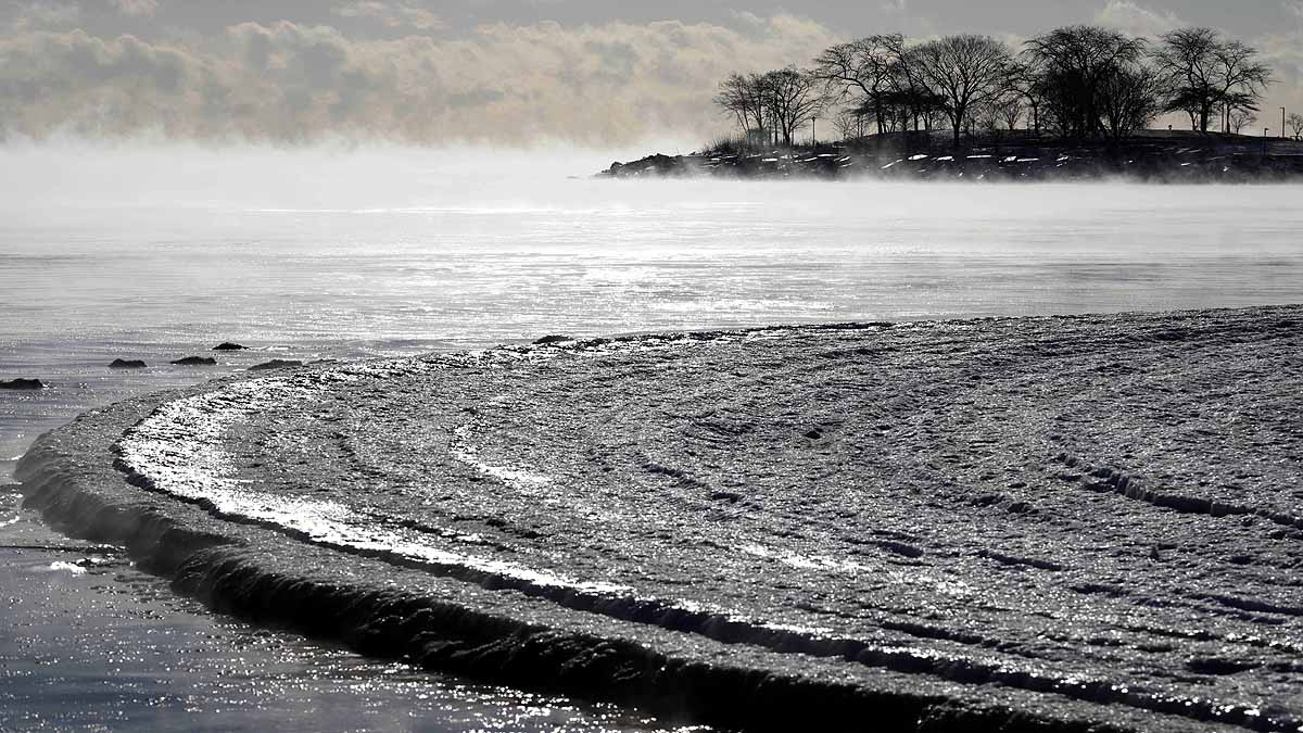 Lake Michigan US Winter Storm