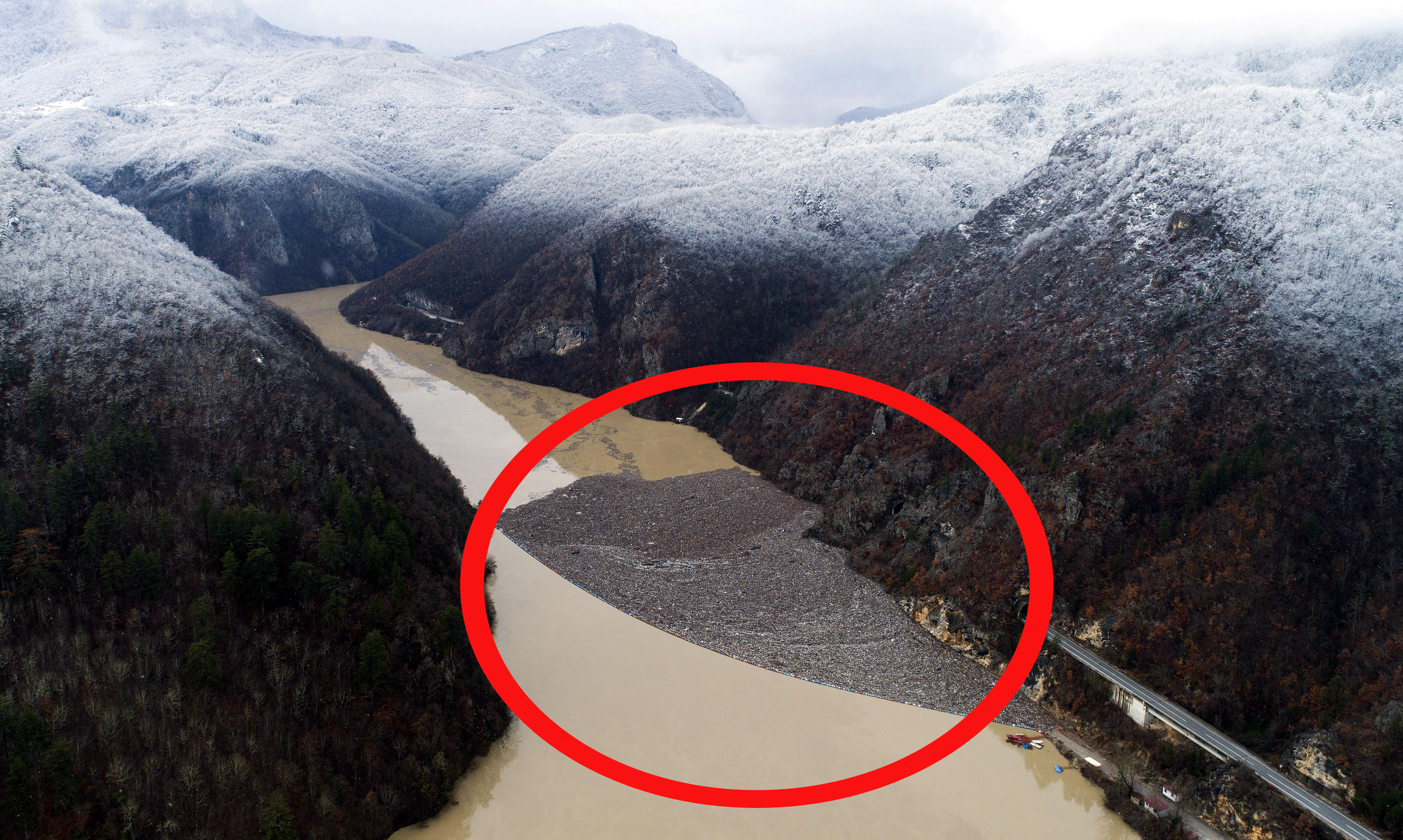 Bosnia Drina River Waste Dump