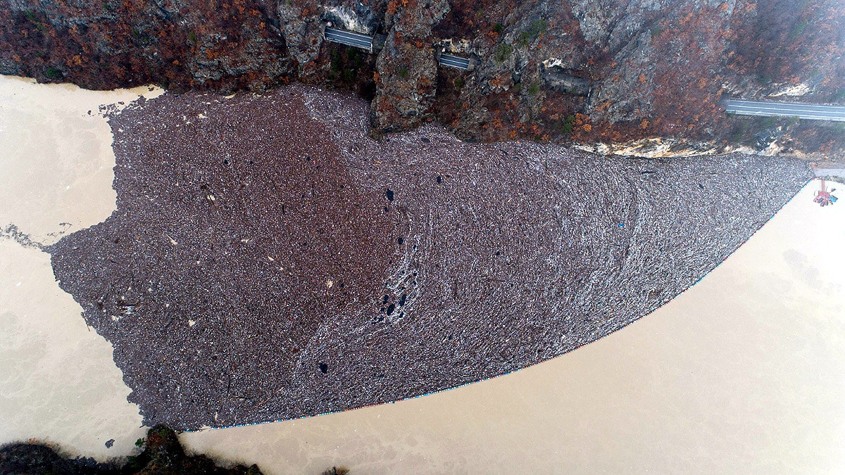 Bosnia Drina River Waste Dump