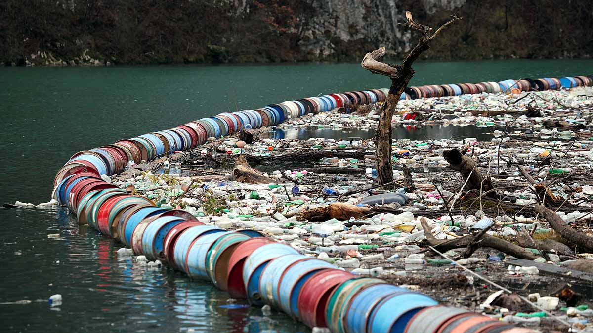 Bosnia Drina River Waste Dump