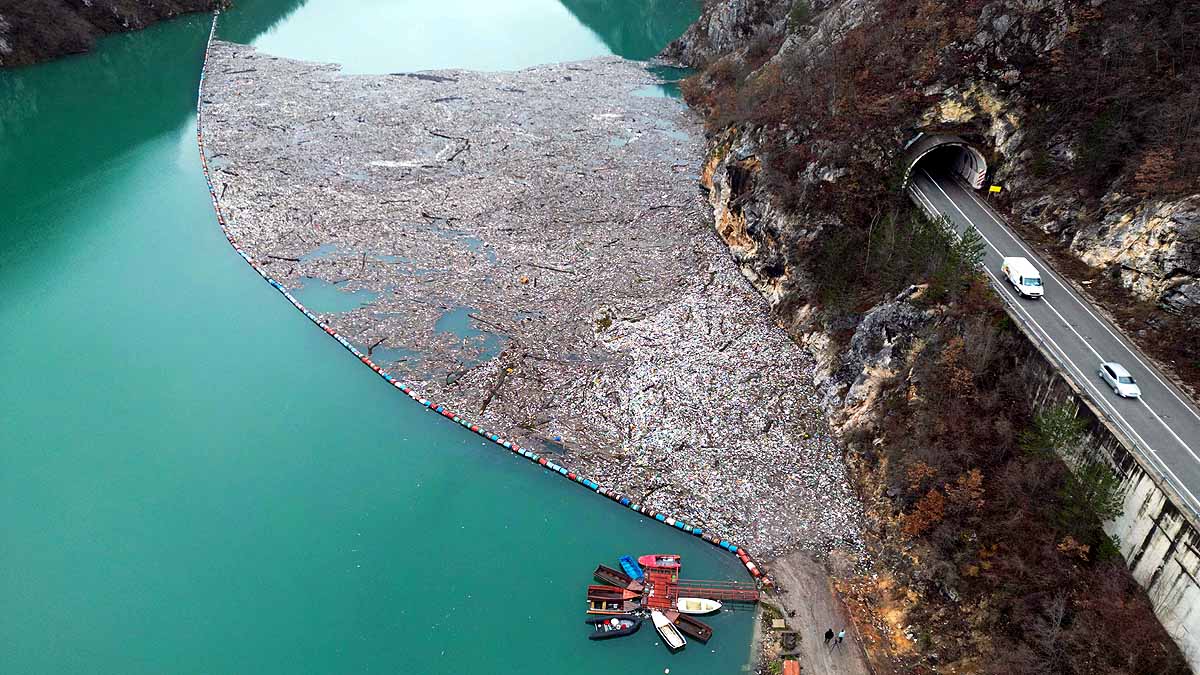 Bosnia Drina River Waste Dump