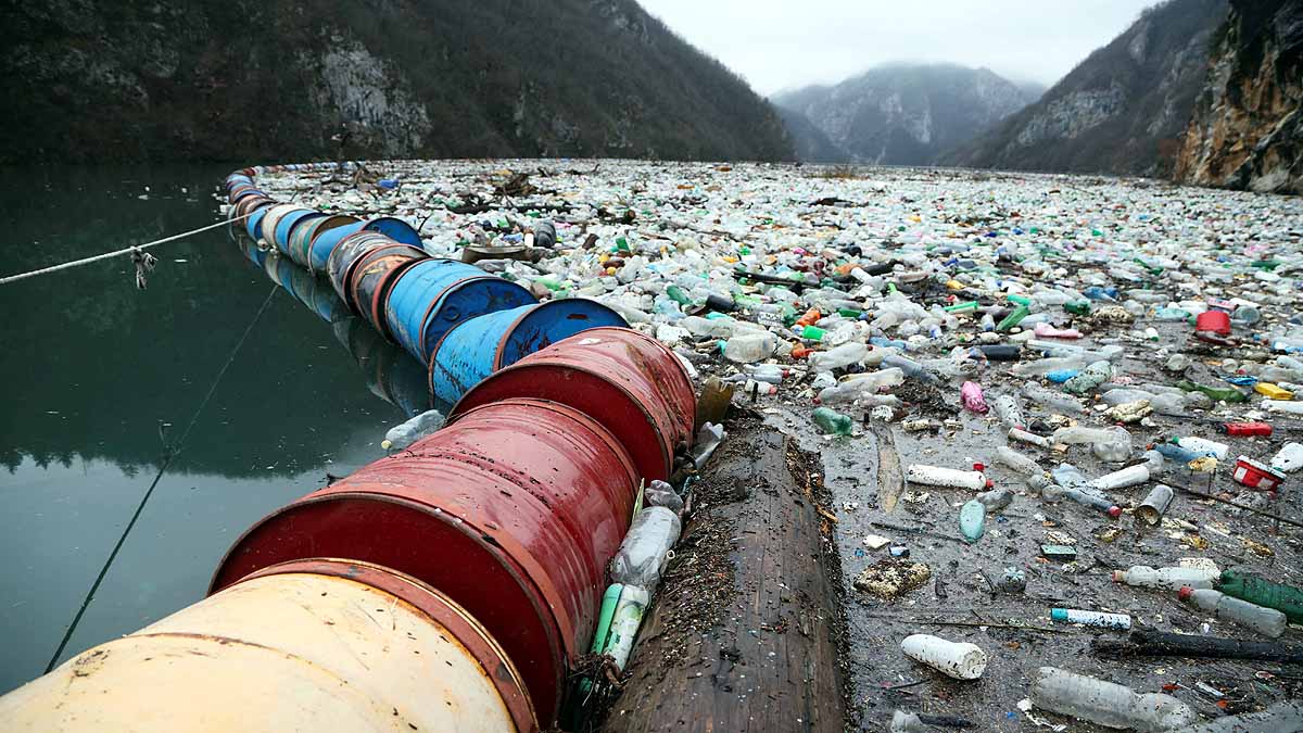 Bosnia Drina River Waste Dump