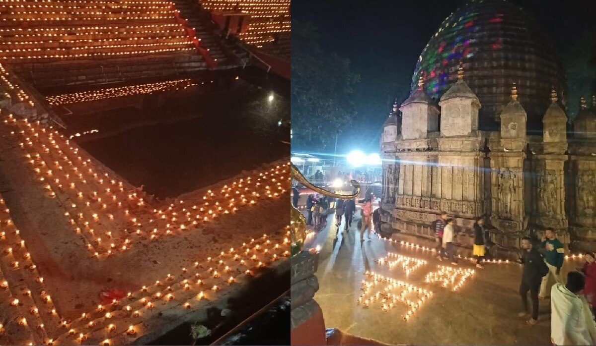 कामाख्या मंदिर में मनाया गया दीपोत्सव.