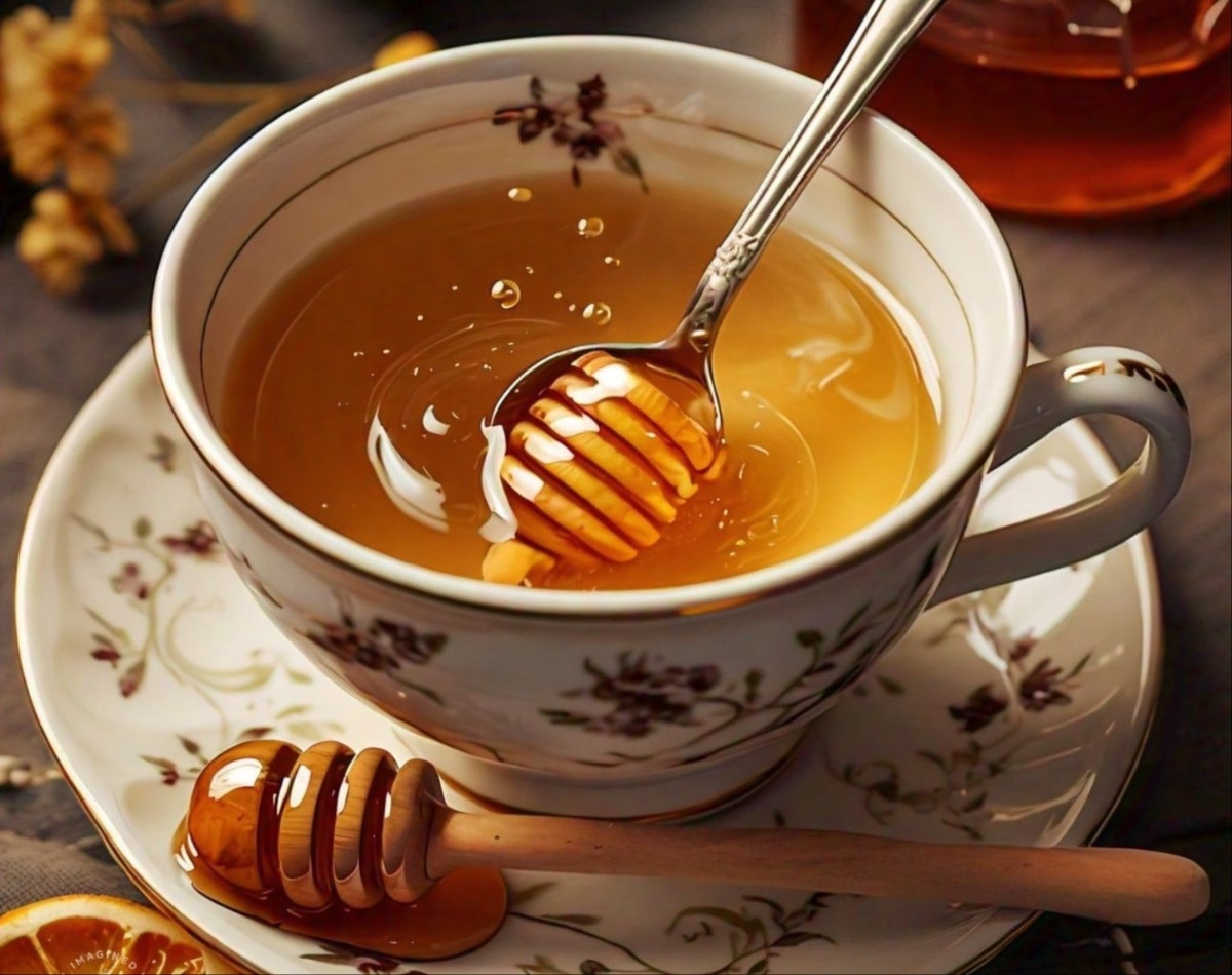 warn water with honey 