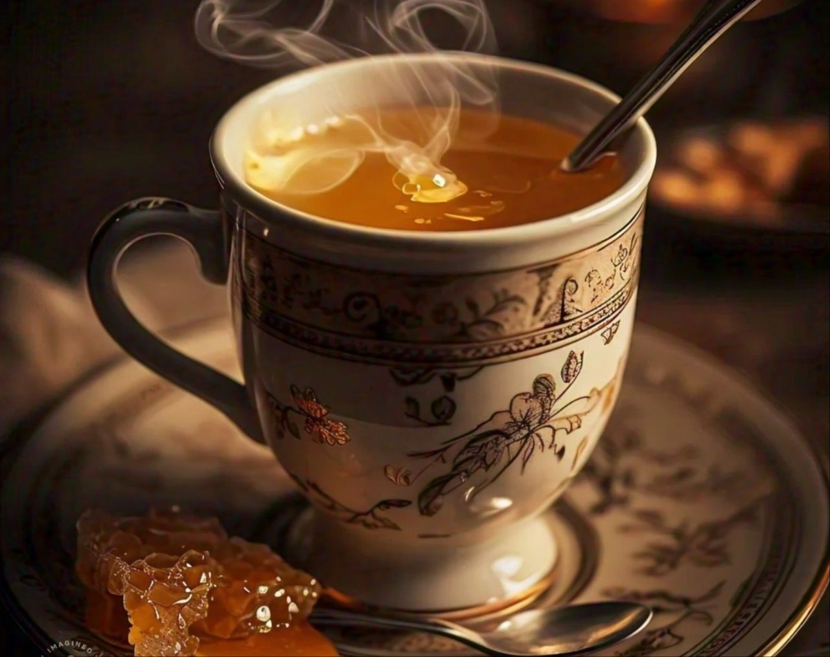 warn water with honey 