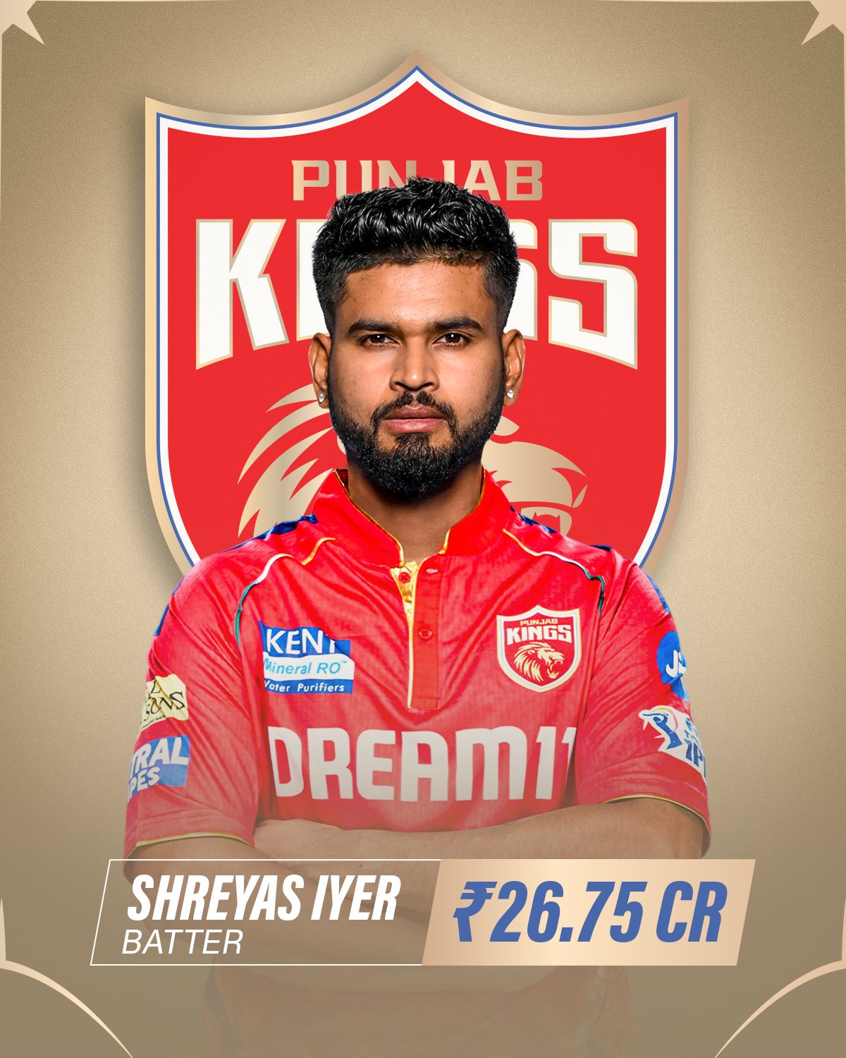 Shreyas Iyer @PunjabKingsIPL
