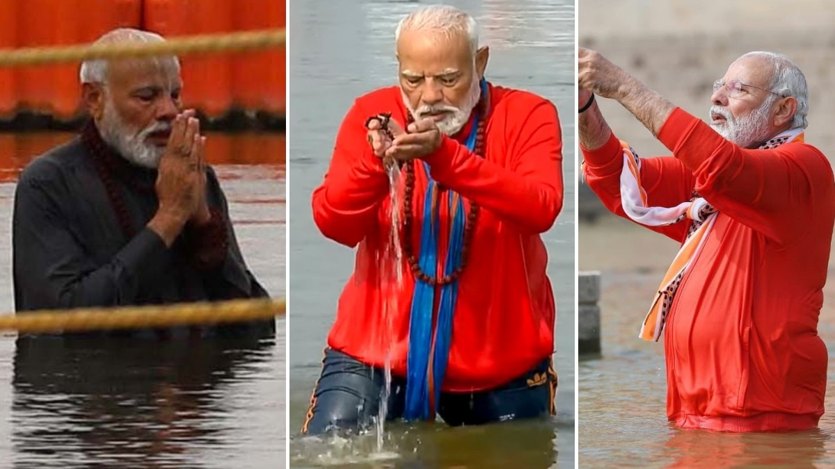 PM Modi Ganga snan