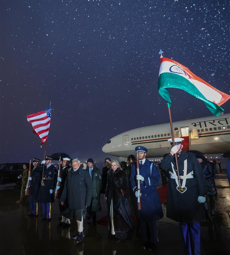 अमेरिका में हुआ पीएम मोदी का स्वागत