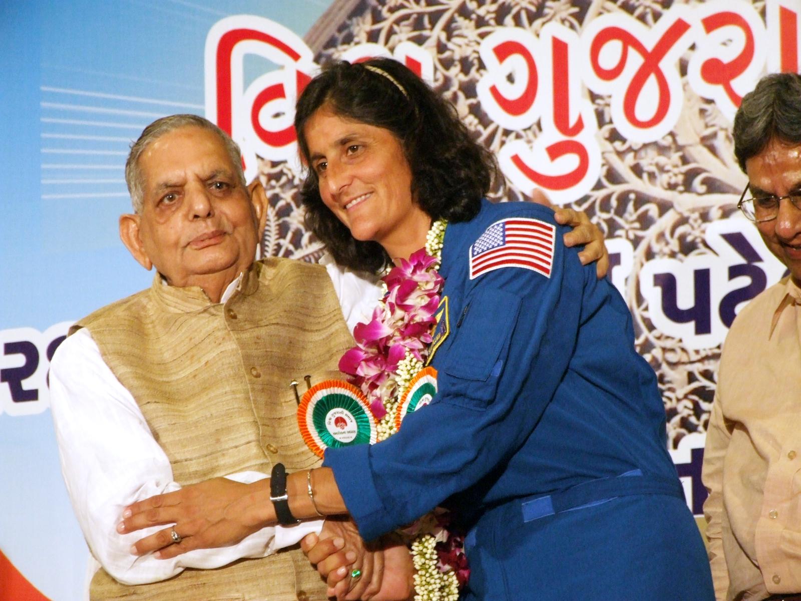 Sunita Williams during her 2007 India visit with family