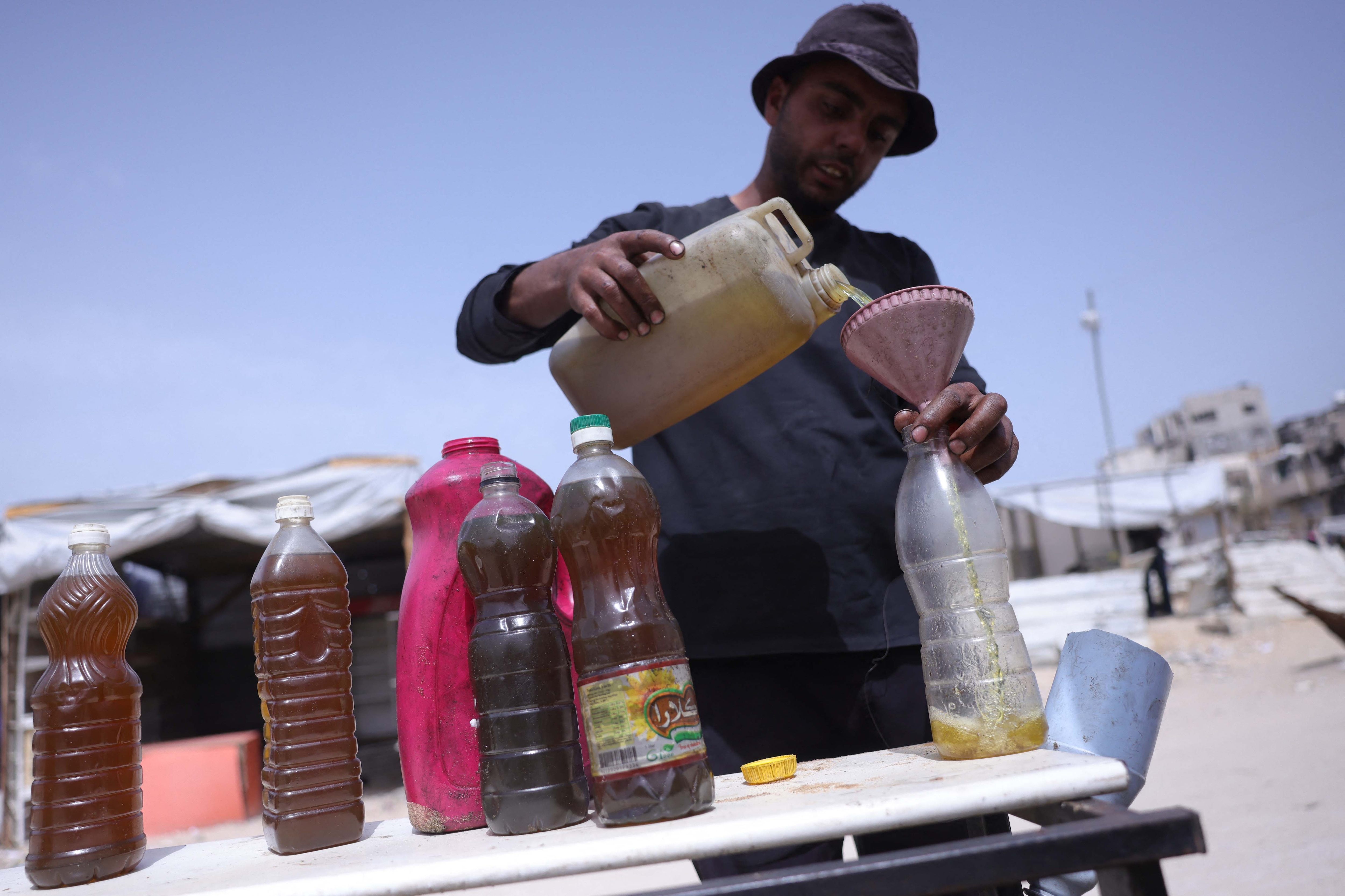 gaza plastic waste fuel