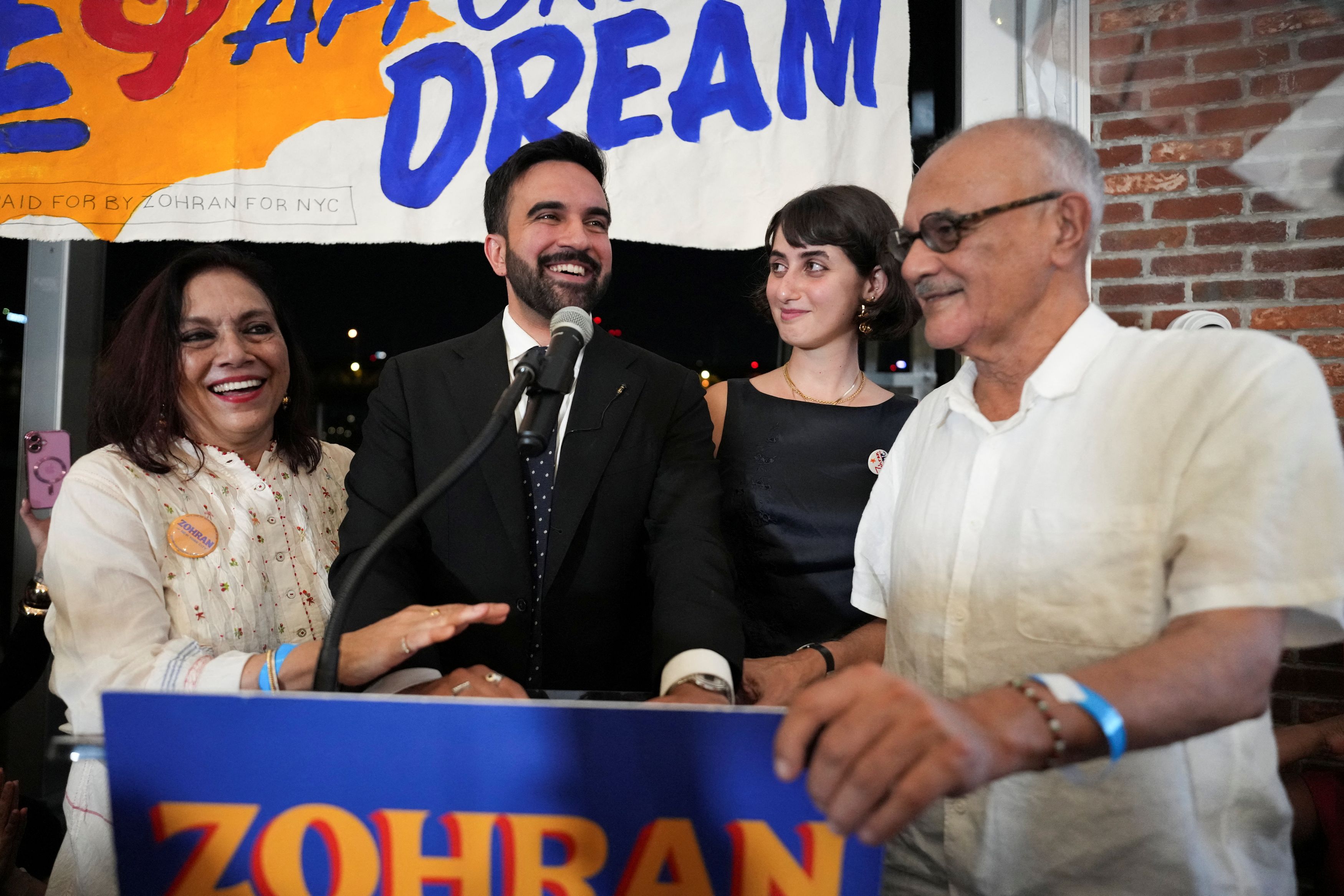 Zohran Mamdani, mother  Mira Nair and father Md. mamdani 