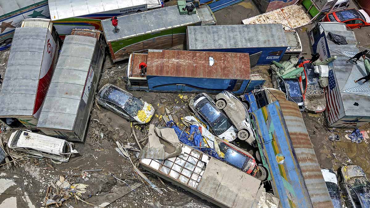 Tibetan glacial lake Nepal flood