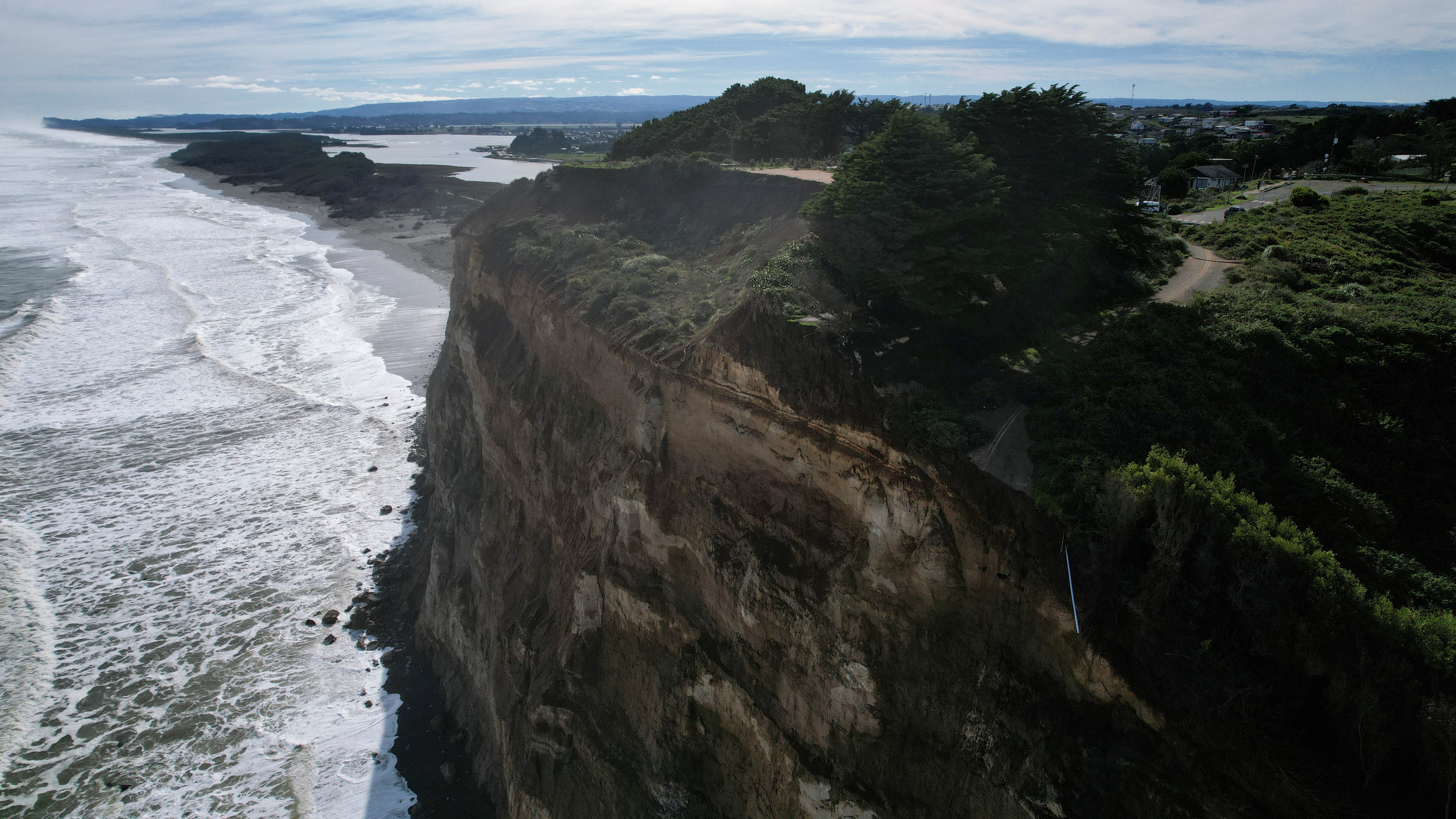 Chile beach erosion