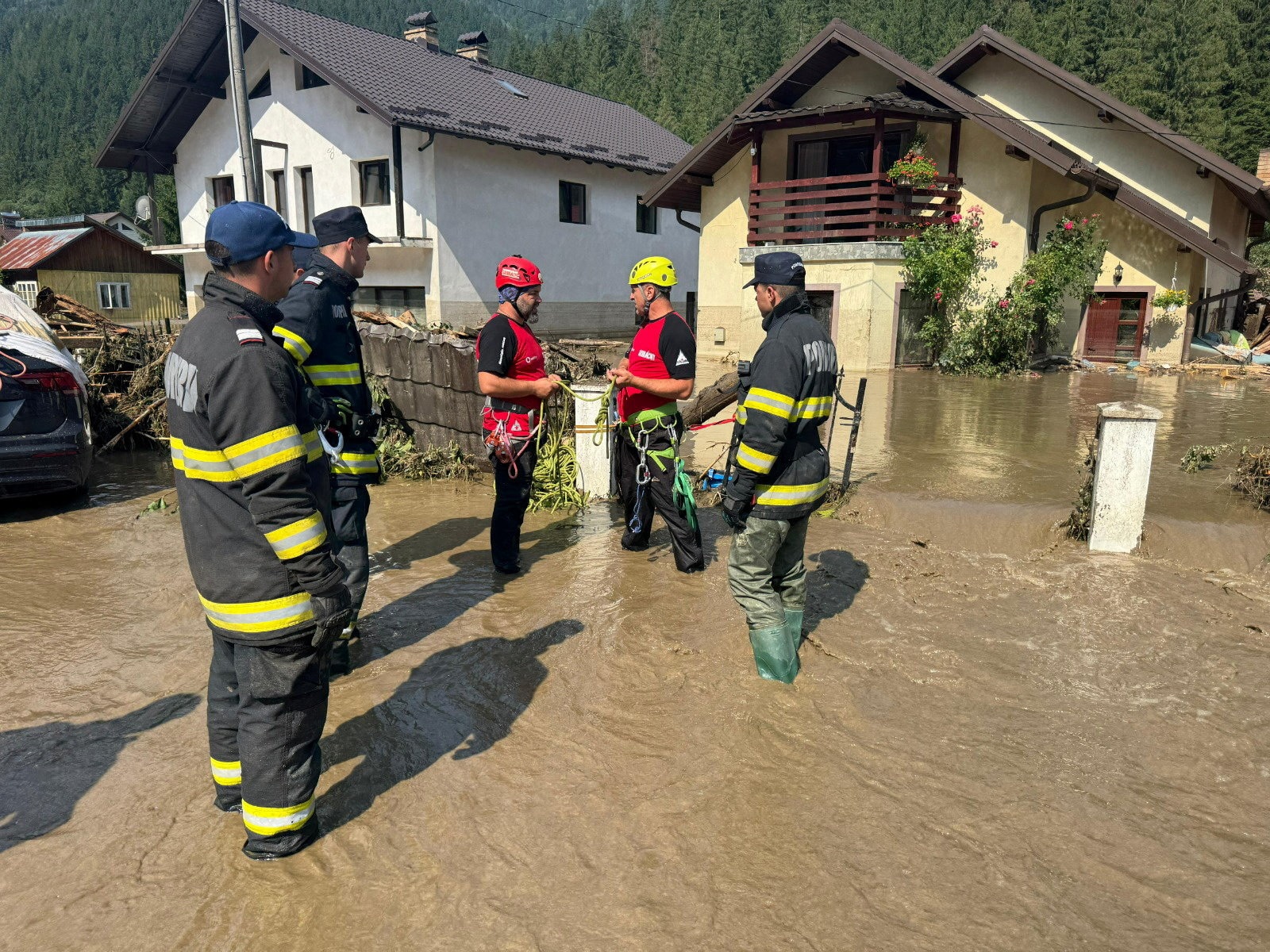 Romania flood destruction