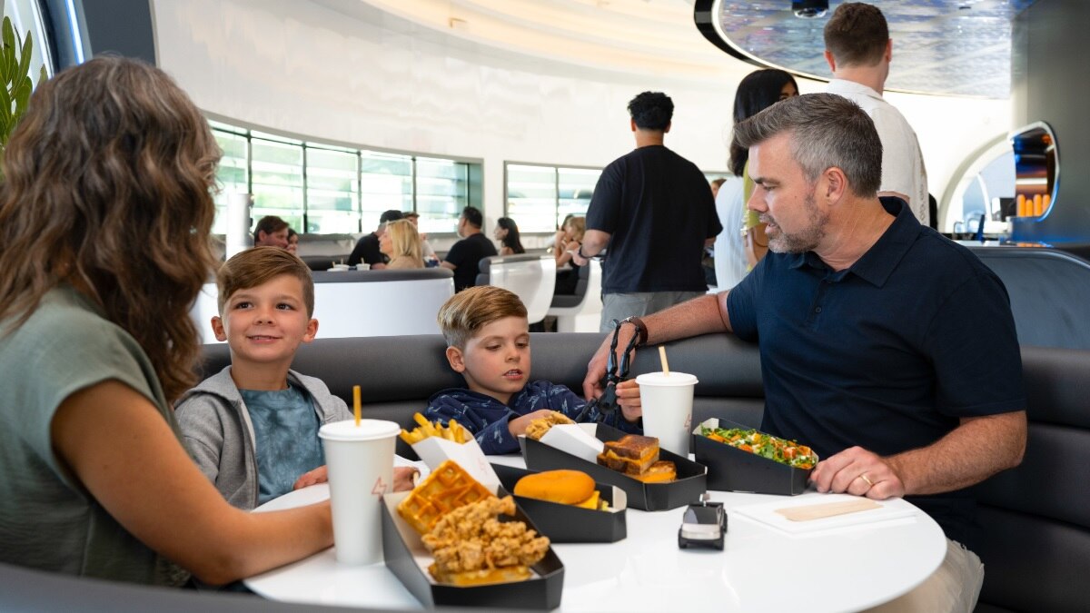 People Eating At Tesla Diner