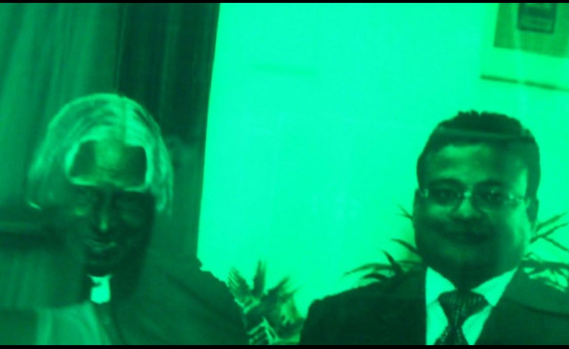 Man with Former president abdul kalam
