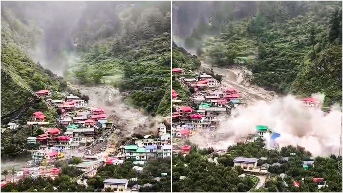 cloudburst on hills of uttarakhand
