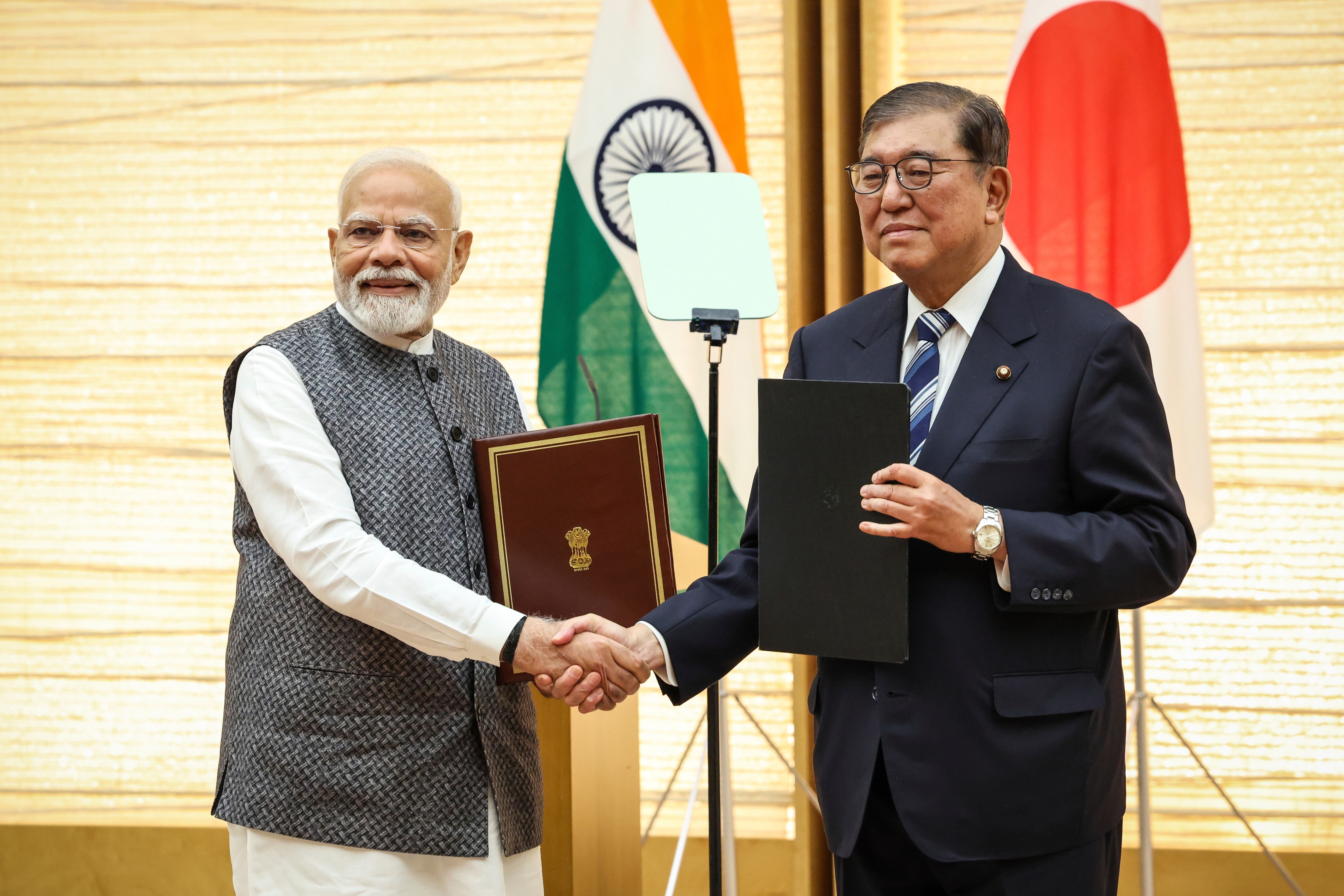 PM Modi with Japanese Prime Minister Shigeru Ishiba
