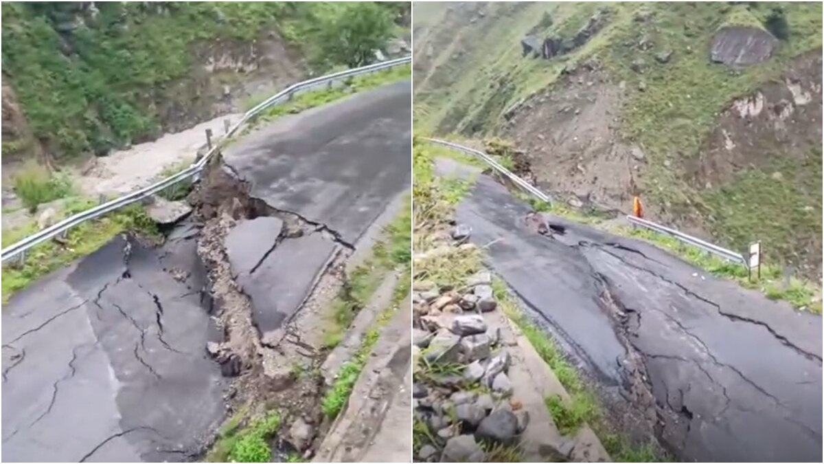 Broken road in Uttarakhand