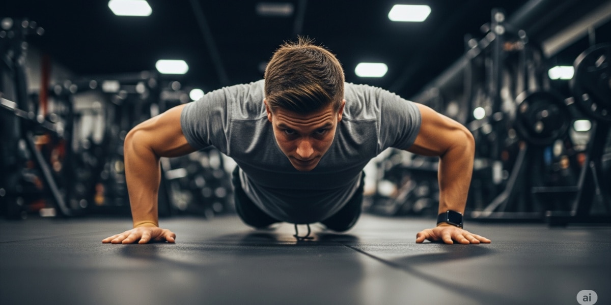 person doing push-ups
