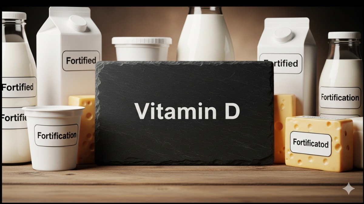 डेयरी प्रोडक्ट्स को विटामिन डी से किया जाता है फोर्टिफाइड (Photo: AI Generated) 