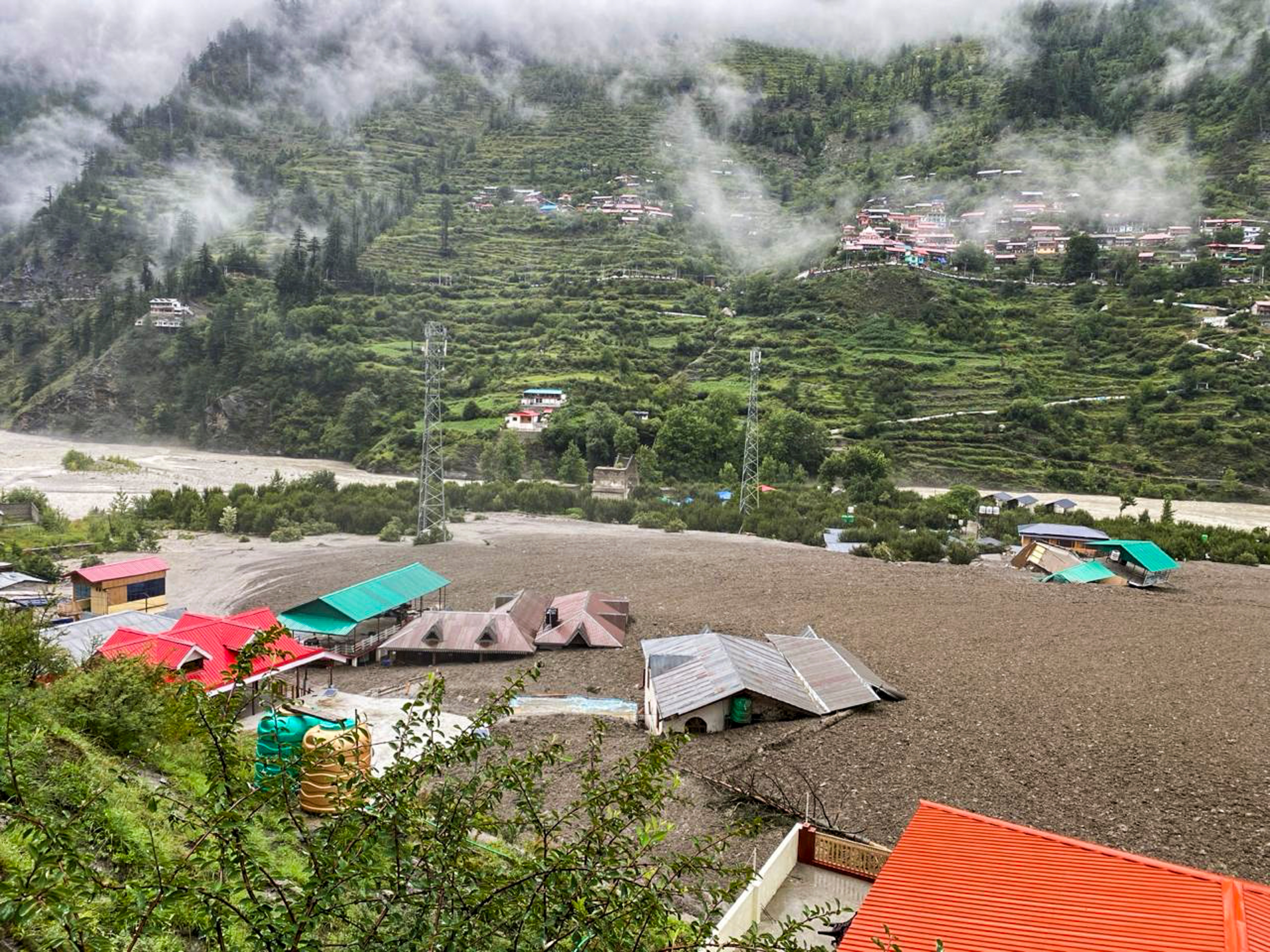 Flood after cloudburst in uttrakhand