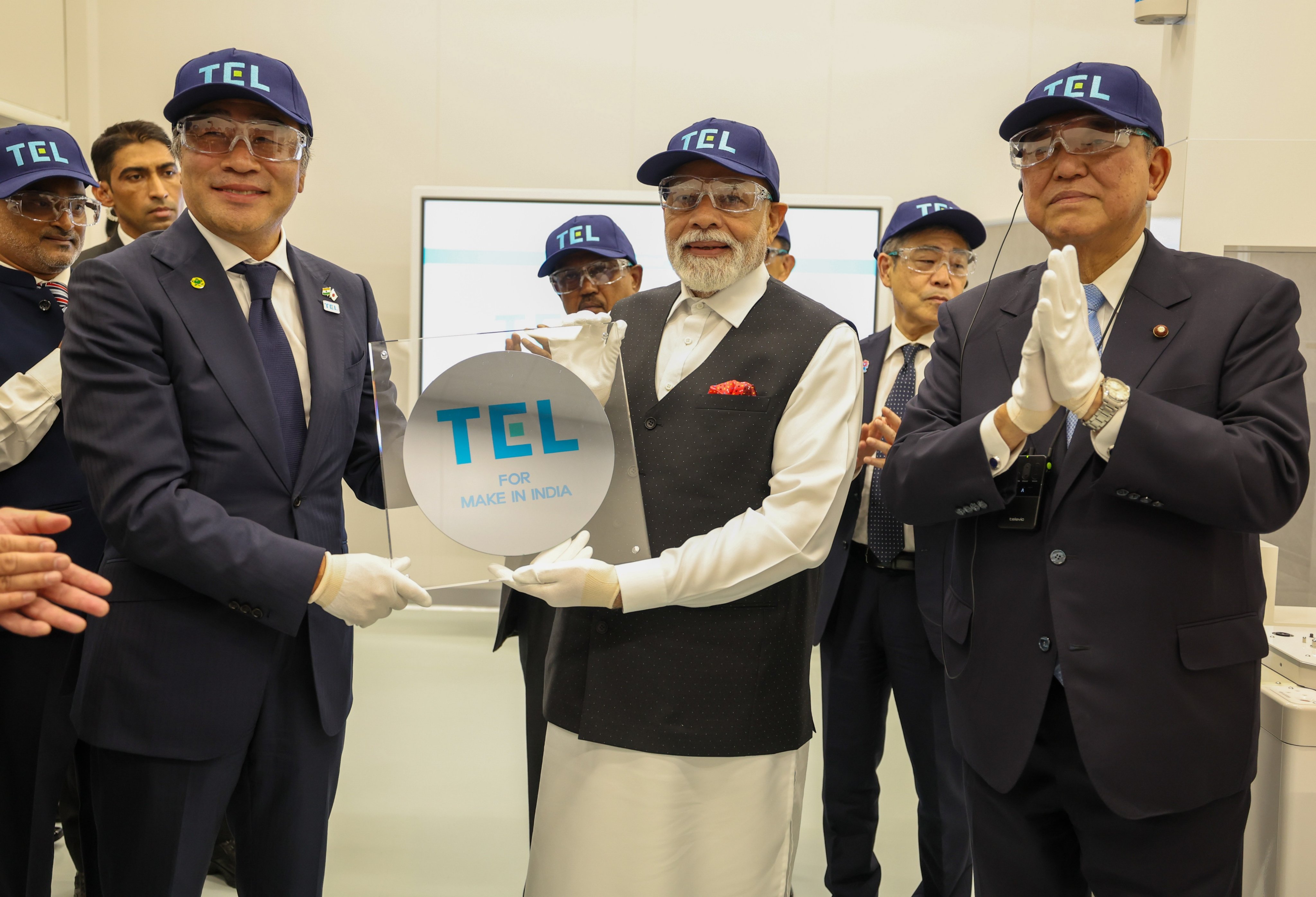 PM Modi in semiconductor factory 