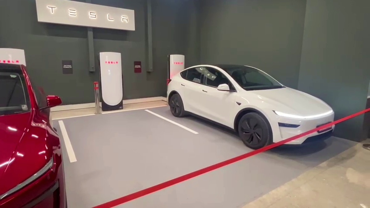 Tesla Model Y at Delhi Showroom